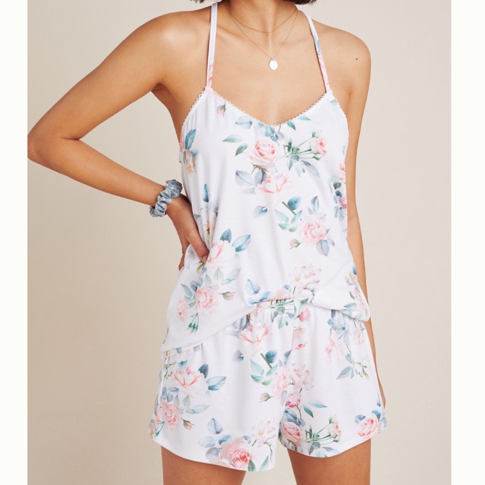ANTHROPOLOGIE FLORA NIKROOZ CAMI SLEEP SET